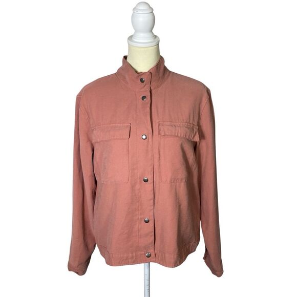 Old Navy Blush Pink Lightweight Button Front Jacket Women's Size Large - Picture 1 of 16